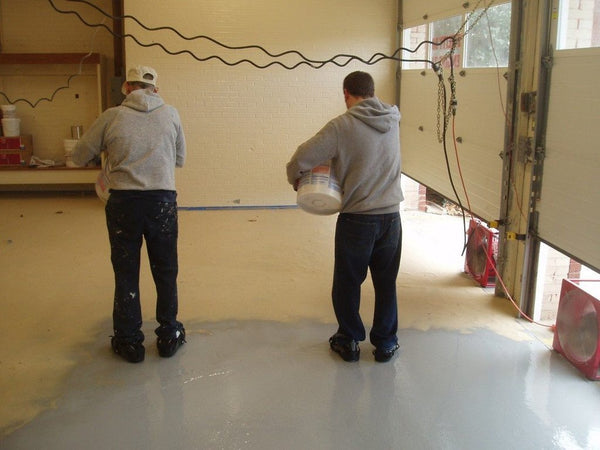 Epoxy Floor, Flexible Spiked Shoes