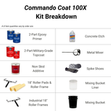 Job on Pallet - 2 Layer Epoxy Flooring Kit - Commando Coat 100X Per Sq Ft - FREE SHIPPING