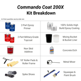 Job on Pallet - 3 Layer Epoxy Flooring Kit - Commando Coat 200X - FREE SHIPPING