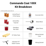 Job on Pallet - 2 Layer Epoxy Flooring Kit - Commando Coat 100X Per Sq Ft - FREE SHIPPING